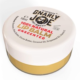Gnarly Joe Moisturising Lip Balm - 10ml - 100% Natural Ingredients - Cocoa Butter - Coconut Oil - Beeswax - Vitamin E Oil - Lip Care - Organic Lip Balm - Lip Repair - Lip Moisturiser - (Unscented)