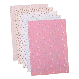 Kisangel Express Your Style DIY Mini House Wallpapers 5 Sheets Peel and Stick Wall Stickers for Dollhouse Decor