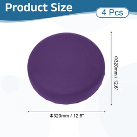 sourcing map 4 Pack Stool Covers Round, 16-20 Inch Bar Stool Covers Washable Dustproof Slipcover Seat Cushion with Elastic for Bar Kitchen Living Room Decor, Purple