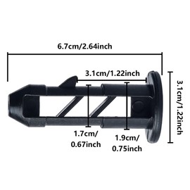 SagaSave 3 Pairs Wheelie Bin Lid Hinge Pins, Plastic 67mmx31mm Wheelie Bin Hinge Pin Fit for 240L Wheelie Bin Outdoor Wheelie Trash Bins
