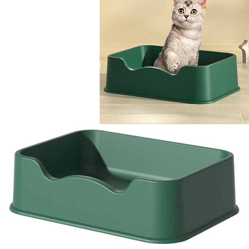 Cat Litter Pan Square Large Capacity Cat Litter Basin Spatter