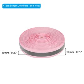 PATIKIL Reflective Tape Strip, 20mm x 22yards High Visibility Reflective Tape Sew-on DIY Warning Safety Fabric Webbing for Clothing Raincoats, Pink