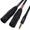 CESS-257 Black 4.4mm to Dual XLR Male Balanced Audio Headphone