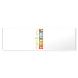 CafePress Peace Love 10"x3" Rectangle Vinyl Bumper Sticker Car Decal