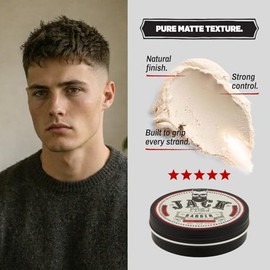 Jack The Barber - Arcilla de 95 g, acabado mate, sin parabenos