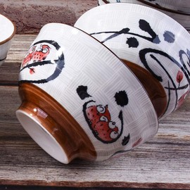Japanese Rice Bowls set of 4, Ceramic Rice bowls for Rice Soup, 4.5'' Rice Bowls