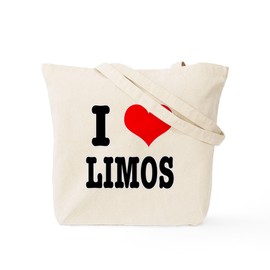 CafePress I Heart (Love) Limos Tote Bag Reusable Natural Beige Canvas Shopping Bag