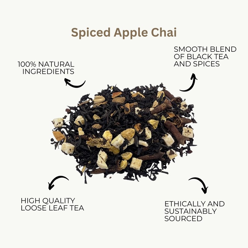 Spiced Apple Chai, Black Loose Leaf Tea, Camellios (100g)