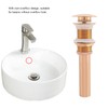 Brass Bathroom Sink, Unslotted Pop Up Drain Plug Without Overflow,