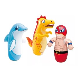 Intex Combo Muñecos Inflables Dragón, Delfín Y Luchador Para Niños