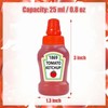 WXOIEOD 4 Pieces Mini Squeeze Condiment Bottles, Mini Ketchup Bottle