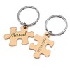Puzzle Partner Keyring with Engraving of Your Desired Set of