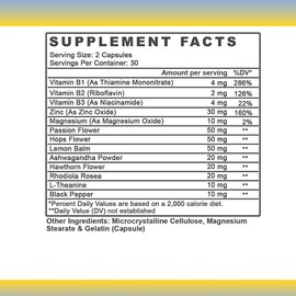 Angry Supplements Stress Less Day-Time Mood Support Pills – Natural Stress Relief with Ashwagandha, Rhodiola, L-Theanine, Magnesium & B Vitamins– Calm Focus & Mental Clarity – 60 Capsules (1-Bottle)