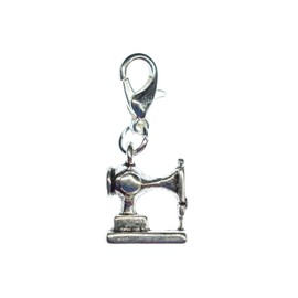 Miniblings Sewing Machine Dressmaking Sewing Charm Dressmaker Silver Mini - Handmade Fashion Jewellery I Silver Plated Pendant Charm Bracelet - Pendant for Bracelet, Metal
