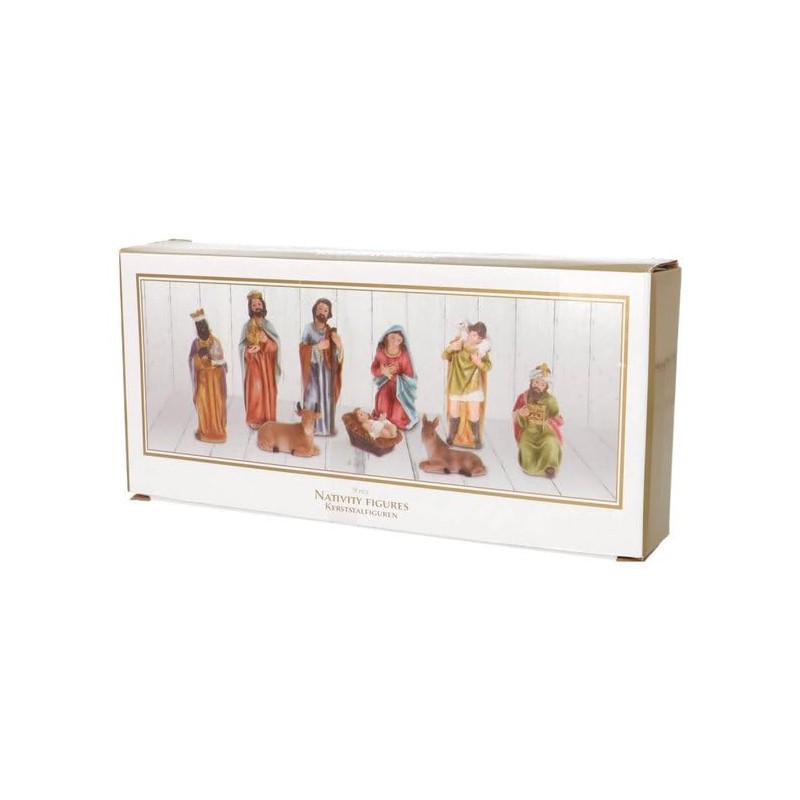 Carousel Home and Gifts Traditional Nativity Set With 9 Detailed