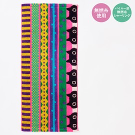 Nishikawa TT24154663 MT4655 MEME Ribbon Atsukoma Tano Face Towel, 13.4 x 29.5 inches (34 x 75 cm), Washable, 100% Cotton, Made with No Twist Yarn, Soft to the Touch