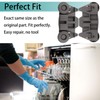 W10195416 (4-Pack) Lower Dishrack Wheel Assembly for kitchenaid,Whirlpool,maytag,Kenmore.Kitchen Aid Dishwasher