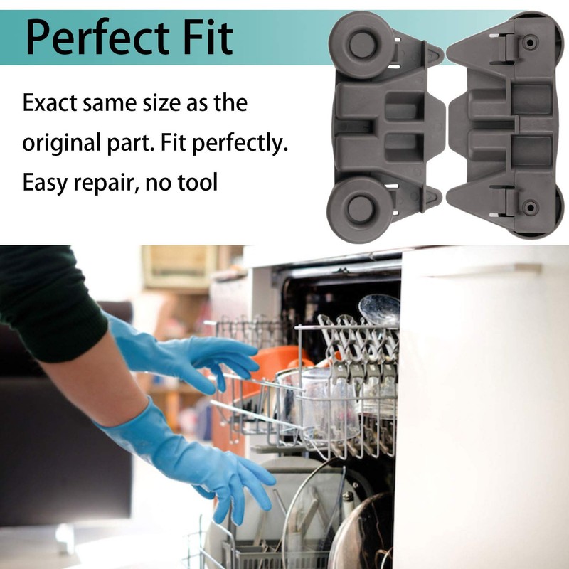 W10195416 (4-Pack) Lower Dishrack Wheel Assembly for kitchenaid,Whirlpool,maytag,Kenmore.Kitchen Aid Dishwasher