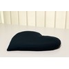 Rapeseed Cushion Heart Approx. 30 x 25 cm – Black