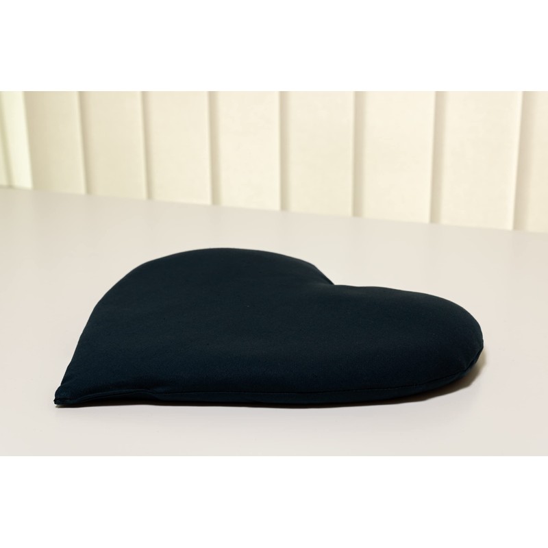 Rapeseed Cushion Heart Approx. 30 x 25 cm – Black