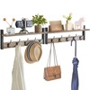YMYNY Coat Rack Wall Mount with Shelf, 2 Pack 23.6"