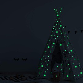 ledmomo Luminous Stickers, Luminous Stickers, 452 Sheets Glowing Stars Moon Wall Stickers Glow in the Dark Wallpaper Cute Room Decor Fluorescent Decoration Decoration
