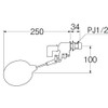 SANEI PJ1/2 V45-13 Toilet Parts Low Tank Ball Tap for