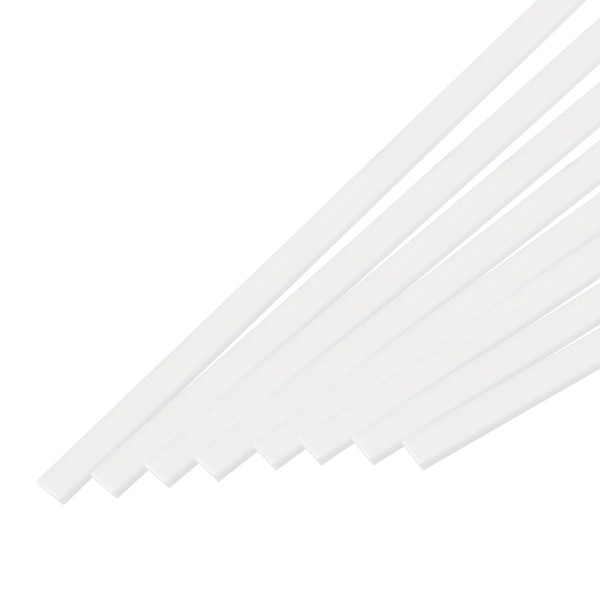 sourcing map 20pcs ABS Rectangle Rod, 1.5x5x250mm ABS Plastic Stick