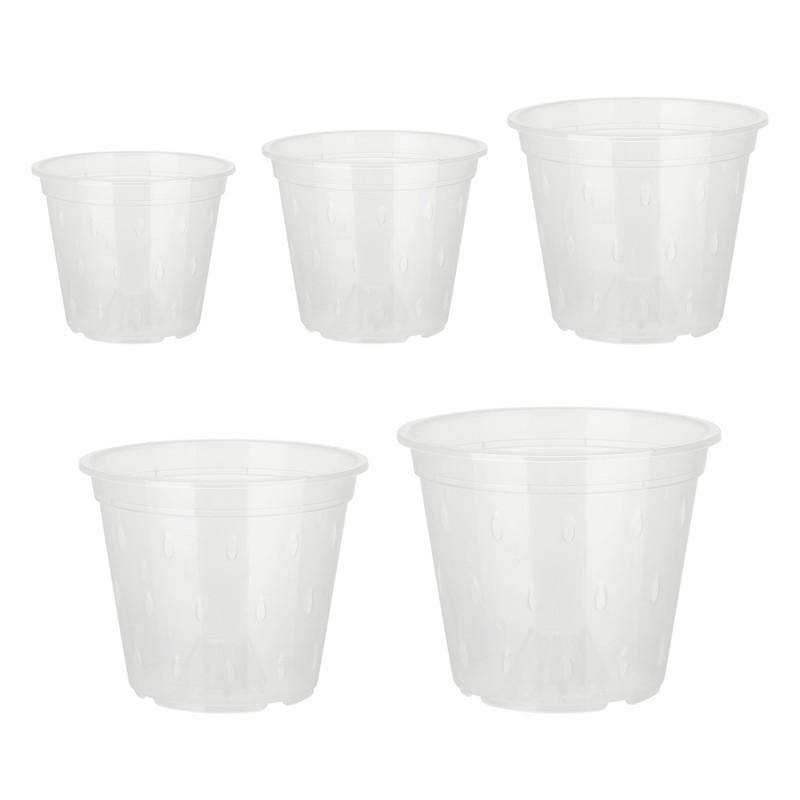 Orchid Flower Pot Breathable Clear Orchid Planting Pot with Holes