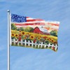 Abucaky Rural Sunflowers Cardinal Birds Flag 3x5 Ft Independence Day