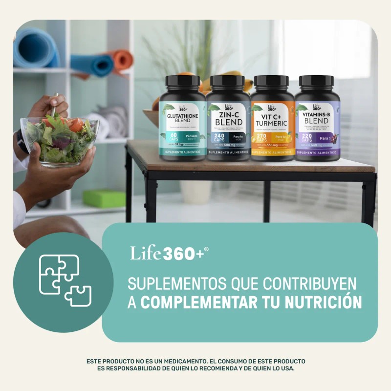 Gluation Cpsulas Life360 Glutathione Blend 60 Cpsulas Sin Sabor
