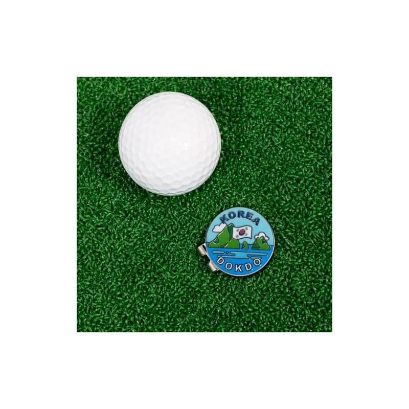 Korea-Themed Golf Ball Markers with Hat Clip – Korean Flag,