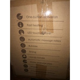 MaxKare XKAM-SPAHQ1 Foot Spa Bath Massager Heat 4 Motorized Massage Rollers