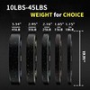 2-Inch Bumper Plates Set, 10-45 Lbs Rubber Weight Plates,Strength Training