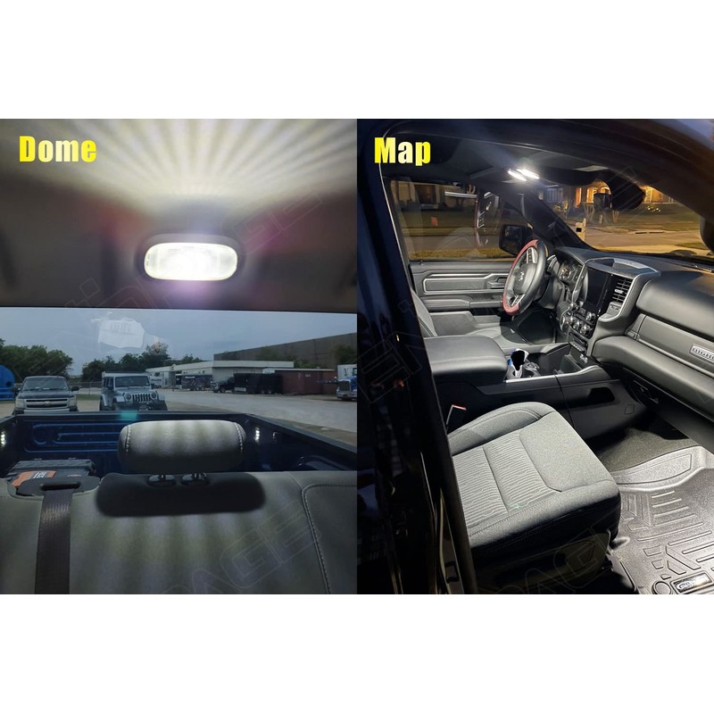 ENDPAGE 10-Pieces Ram Interior LED Light Kit for Dodge Ram