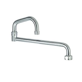 Krowne DX-426 Diamond Series 18" Double Jointed Swing Spout, Ultra-Polish Satin Finish, Solid Chrome Plated Brass Body, Fits All Diamond Series Faucets