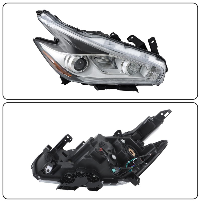 labwork Headlight Assembly Replacement for Murano 2015-2016 Headlights Halogen w/DRL