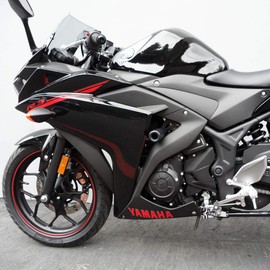 Shogun USA Made Yam YZF-R3 YZF R3 Also Fits ABS Models 2015 2016 2017 2018 Black Complete No Cut Frame Slider Kit Includes No Cut Frame Sliders Swing Arm Spools and Bar Ends - 755-6129