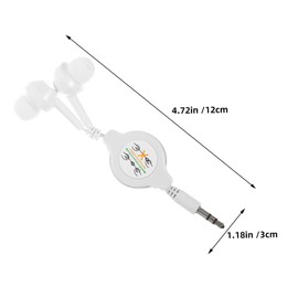 Angoily 2pcs Lightweight Retractable in-Ear Headphones with Noise Isolation for Sports and Travel Dual Driver Earbuds for Daily Use