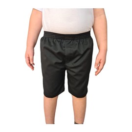 L S U Boys Kids Full Elasticated Pull-UP-Shorts Summer School Uniform Grey/Black (NO Zip/Clip) (9/10 Years, Black)