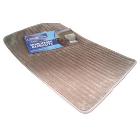 HOMELINE Microfibre Bath Mat Taupe 50 x 70 cm Bathroom Rug