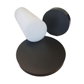 Plastic POM-C Round Material Round Bar Round Discs Diameter 30-100 mm L = 10-95 mm Black (Diameter 80 mm L = 10 mm)