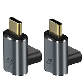 IVIVTOR USB C magnetic Adapter 2 pack,Right Angle USB4 24 Pin PD 100W 40Gb/s Quick Charge & Data Transfer and 8K Video Output, Type-C magnetic Adapter for Steam Deck, Switch, Laptop, Tablet, Phone