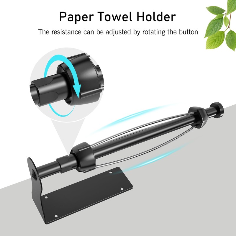 SetSail Paper Towel Holder, Single Hand Operable Paper Towel Holder