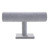 Bocar Grey Velvet Bracelet Display Stand T-Bar Display Holder Organizer