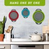 3-Pack Collapsible Silicone Colander Strainer Set with Foldable Triangle Drain
