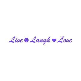 RDW Live Laugh Love Sticker - Decal - Die Cut - Peace - Purple 22.00" x 2.87"