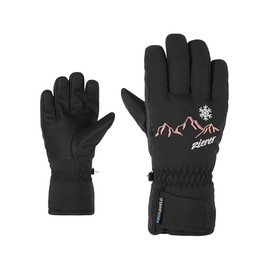 Ziener Children's LAILLA Ski Gloves / Winter Sports | Waterproof, PFC Free, Black, 6