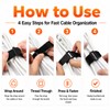 Ysenchan Hook and Loop Straps with Buckle, Reusable Adjustable Cable