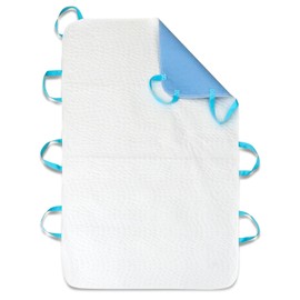 Gogreen Reusable Blue Underpads 34"×52" with 4-Layers Leakproof Protection - Washable Bed Pads for Incontinence Care (34"x52", 2 Packs)